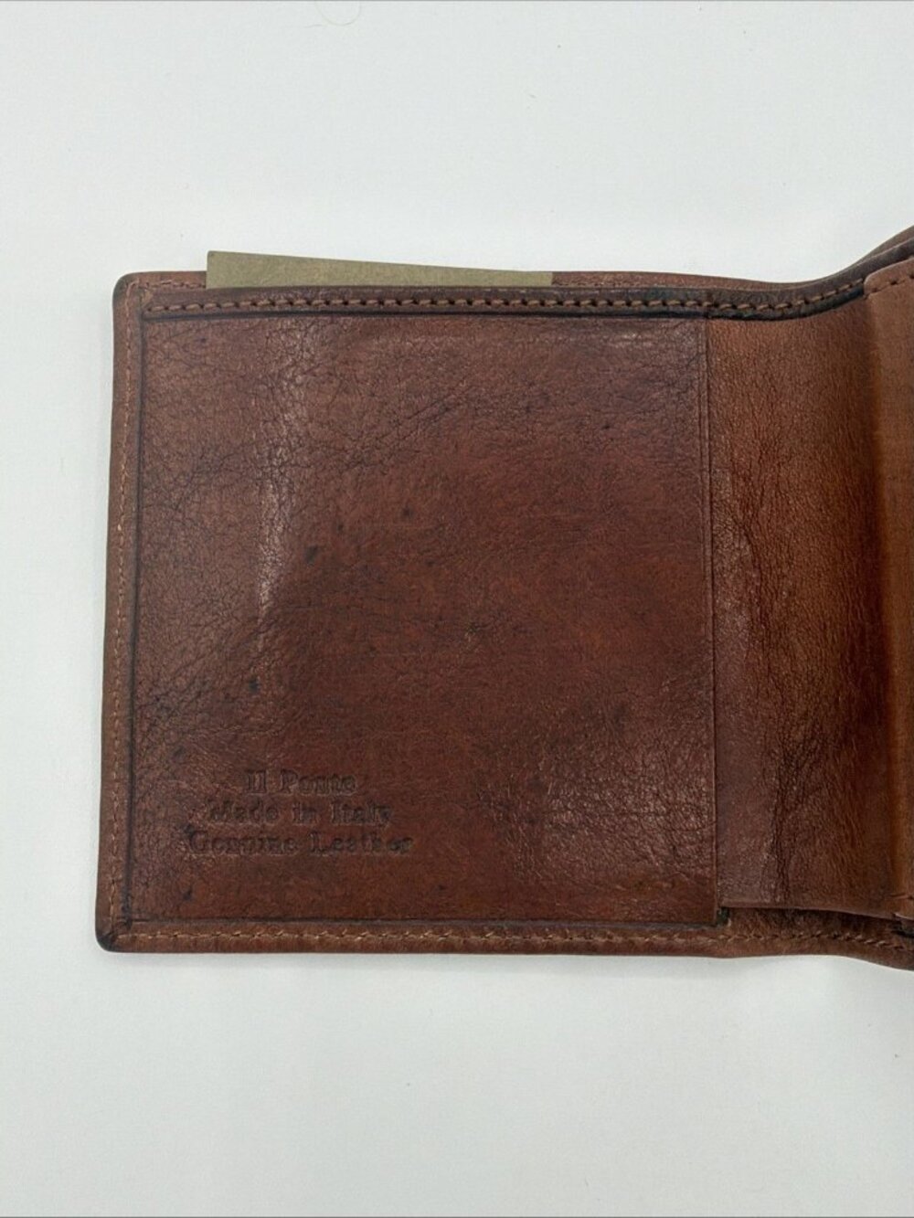 The Bridge Italian Leather Bi-fold Wallet, Brown, NWT - Picture 6 of 12
